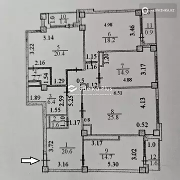 128.2 м², 4-комнатная квартира, этаж 6 из 25, 128 м², изображение - 14