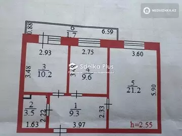 56 м², 2-комнатная квартира, этаж 5 из 9, 56 м², изображение - 12