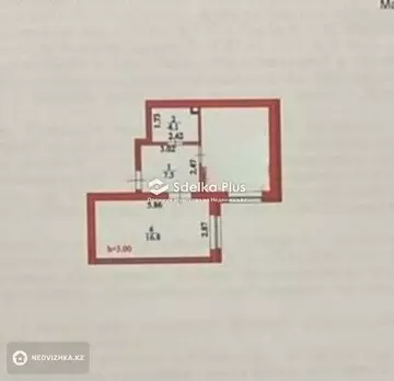 41.3 м², 2-комнатная квартира, этаж 6 из 9, 41 м², изображение - 19