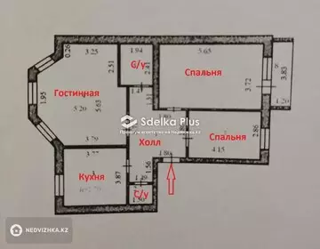 95 м², 3-комнатная квартира, этаж 8 из 9, 95 м², изображение - 15