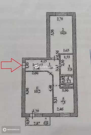 51 м², 2-комнатная квартира, этаж 3 из 5, 51 м², изображение - 13