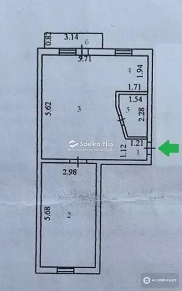 52 м², 2-комнатная квартира, этаж 5 из 5, 52 м², изображение - 10