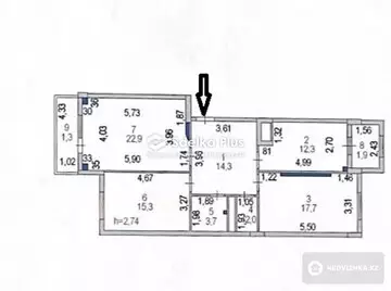 92 м², 3-комнатная квартира, этаж 6 из 9, 92 м², изображение - 17