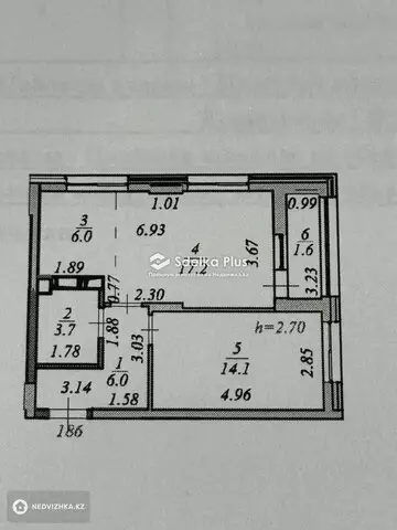 48.6 м², 2-комнатная квартира, этаж 12 из 14, 49 м², изображение - 12