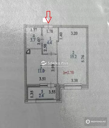 41 м², 1-комнатная квартира, этаж 2 из 9, 41 м², изображение - 11