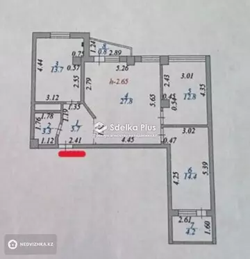 83 м², 3-комнатная квартира, этаж 4 из 9, 83 м², изображение - 16