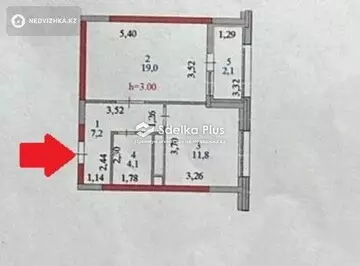 44.2 м², 1-комнатная квартира, этаж 3 из 12, 44 м², изображение - 14
