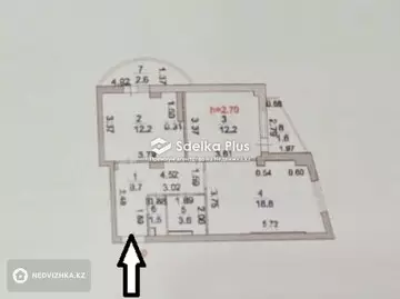 61.7 м², 2-комнатная квартира, этаж 5 из 10, 62 м², изображение - 11