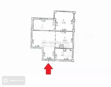 56 м², 2-комнатная квартира, этаж 9 из 9, 56 м², изображение - 7