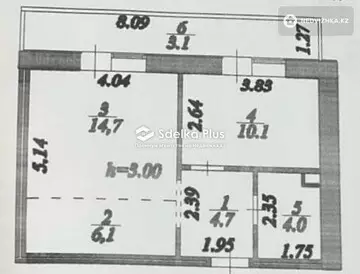 43 м², 2-комнатная квартира, этаж 6 из 9, 43 м², изображение - 13