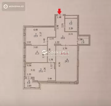 91 м², 3-комнатная квартира, этаж 19 из 24, 91 м², изображение - 11