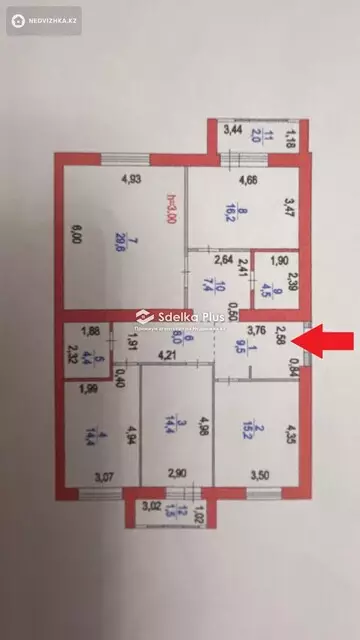 127.1 м², 4-комнатная квартира, этаж 9 из 12, 127 м², изображение - 21