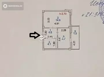 36 м², 1-комнатная квартира, этаж 11 из 14, 36 м², изображение - 20