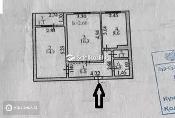 51.5 м², 2-комнатная квартира, этаж 7 из 9, 52 м², изображение - 5
