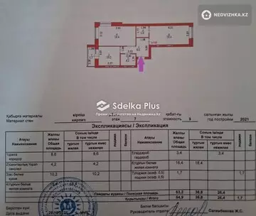 64.9 м², 2-комнатная квартира, этаж 7 из 9, 65 м², изображение - 14