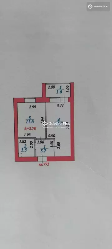 1-комнатная квартира, этаж 3 из 9, 37 м²