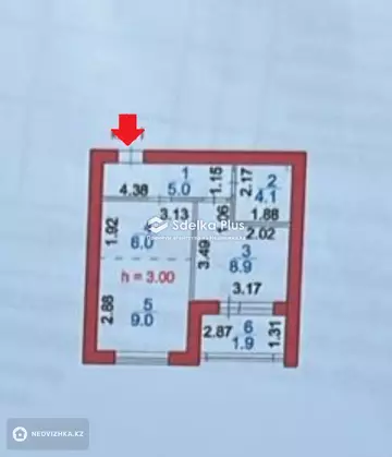 35.5 м², 2-комнатная квартира, этаж 5 из 9, 36 м², изображение - 4