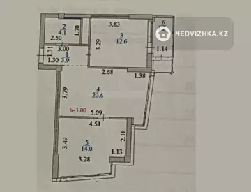 56.4 м², 2-комнатная квартира, этаж 8 из 9, 56 м², изображение - 11