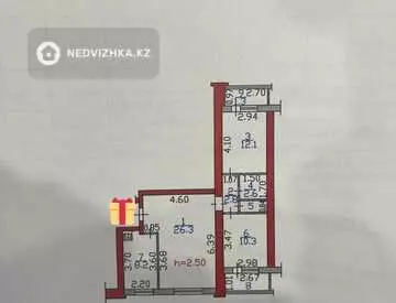 66.5 м², 3-комнатная квартира, этаж 2 из 9, 66 м², изображение - 27