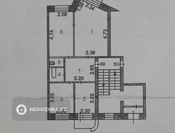 57.4 м², 3-комнатная квартира, этаж 1 из 5, 57 м², изображение - 12