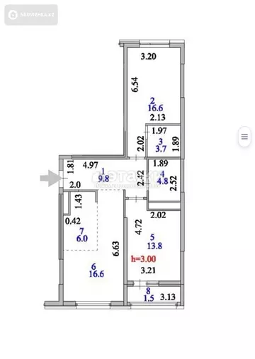 73.6 м², 3-комнатная квартира, этаж 15 из 17, 74 м², изображение - 10