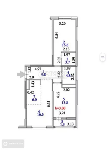 73.6 м², 3-комнатная квартира, этаж 15 из 17, 74 м², изображение - 9