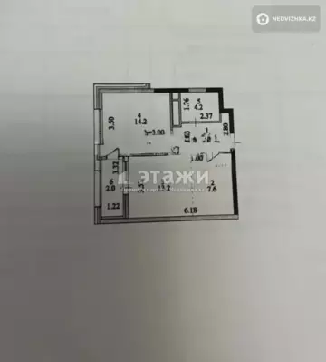 2-комнатная квартира, этаж 9 из 12, 48 м²