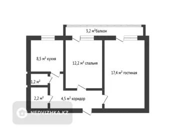0 м², 2-комнатная квартира, этаж 5 из 5, изображение - 19