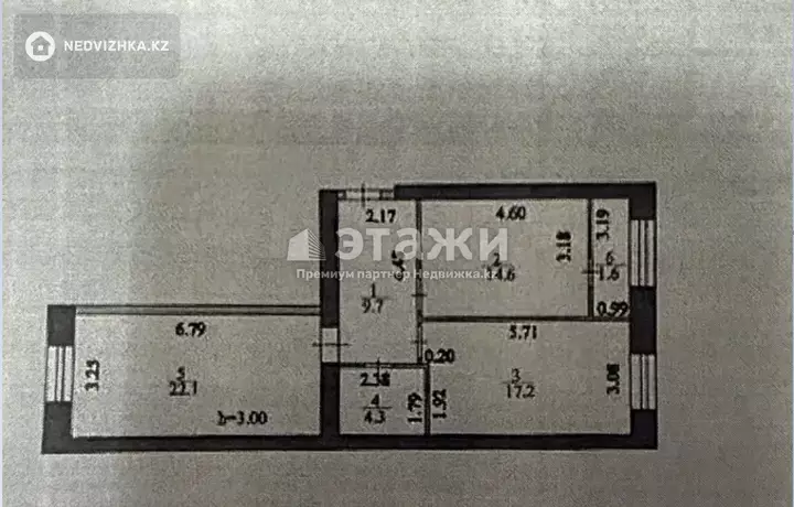 70 м², 2-комнатная квартира, этаж 2 из 12, 70 м², изображение - 1