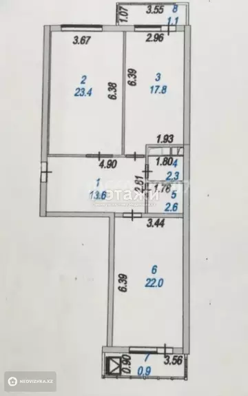 3-комнатная квартира, этаж 10 из 19, 84 м²