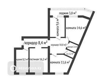 86.1 м², 4-комнатная квартира, этаж 5 из 9, 86 м², изображение - 20
