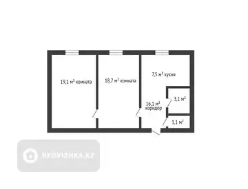 56 м², 2-комнатная квартира, этаж 3 из 3, 56 м², изображение - 12