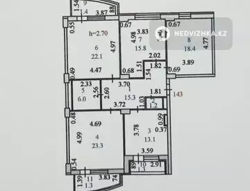 4-комнатная квартира, этаж 5 из 18, 119 м²