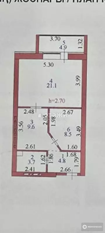 56 м², 2-комнатная квартира, этаж 13 из 13, 56 м², изображение - 33