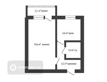 35.9 м², 1-комнатная квартира, этаж 1 из 6, 36 м², изображение - 17