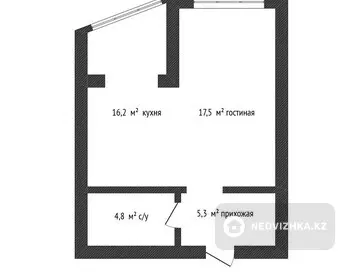 43.8 м², 1-комнатная квартира, этаж 4 из 7, 44 м², изображение - 23