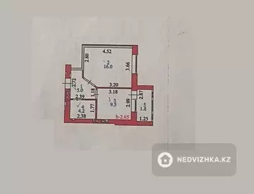 1-комнатная квартира, этаж 4 из 6, 36 м²