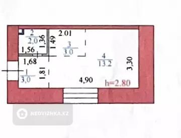 21.2 м², 1-комнатная квартира, этаж 1 из 3, 21 м², изображение - 7
