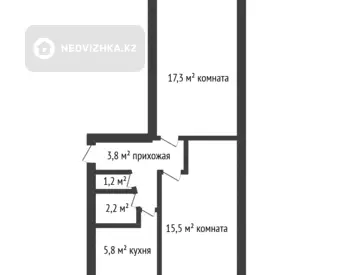 49 м², 2-комнатная квартира, этаж 1 из 5, 49 м², изображение - 12