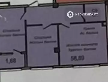 58.42 м², 3-комнатная квартира, этаж 13 из 13, 58 м², изображение - 6