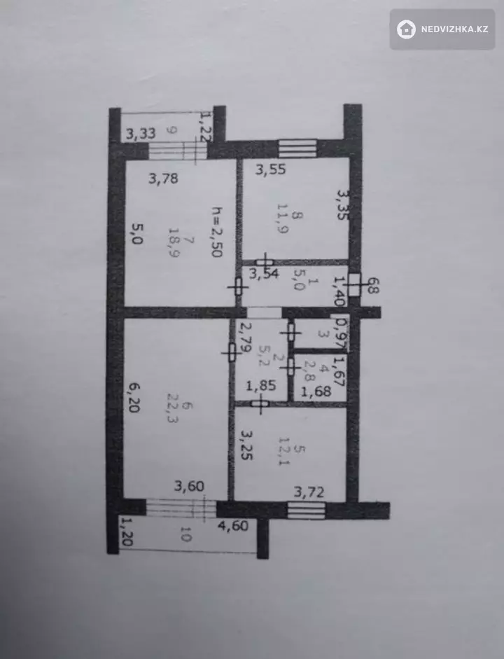85 м², 3-комнатная квартира, этаж 1 из 5, 85 м², изображение - 1