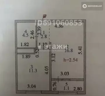 36 м², 1-комнатная квартира, этаж 3 из 9, 36 м², изображение - 0