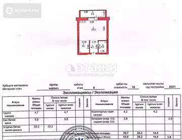 43 м², 1-комнатная квартира, этаж 8 из 12, 43 м², изображение - 10