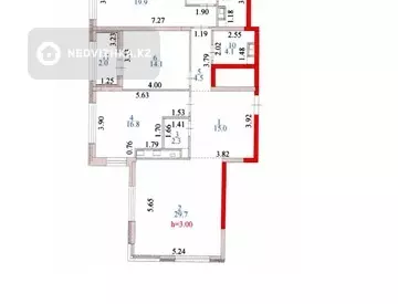 117 м², 3-комнатная квартира, этаж 14 из 18, 117 м², изображение - 4