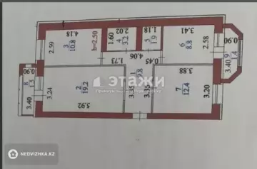 3-комнатная квартира, этаж 9 из 9, 70 м²