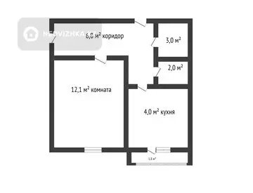 23 м², 1-комнатная квартира, этаж 2 из 5, 23 м², изображение - 7