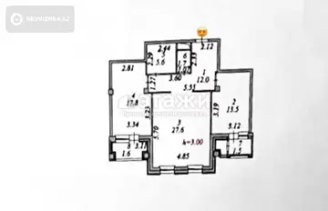 82 м², 2-комнатная квартира, этаж 7 из 8, 82 м², изображение - 11