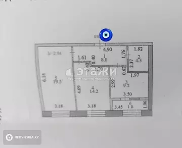 60 м², 2-комнатная квартира, этаж 5 из 10, 60 м², изображение - 7