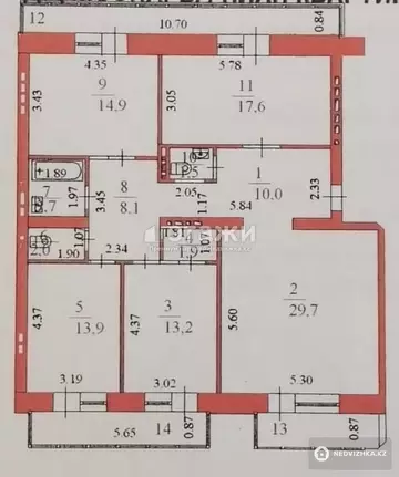 121 м², 4-комнатная квартира, этаж 6 из 9, 121 м², изображение - 17