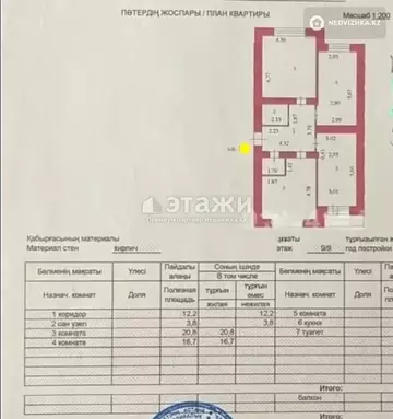 92 м², 3-комнатная квартира, этаж 9 из 9, 92 м², изображение - 11